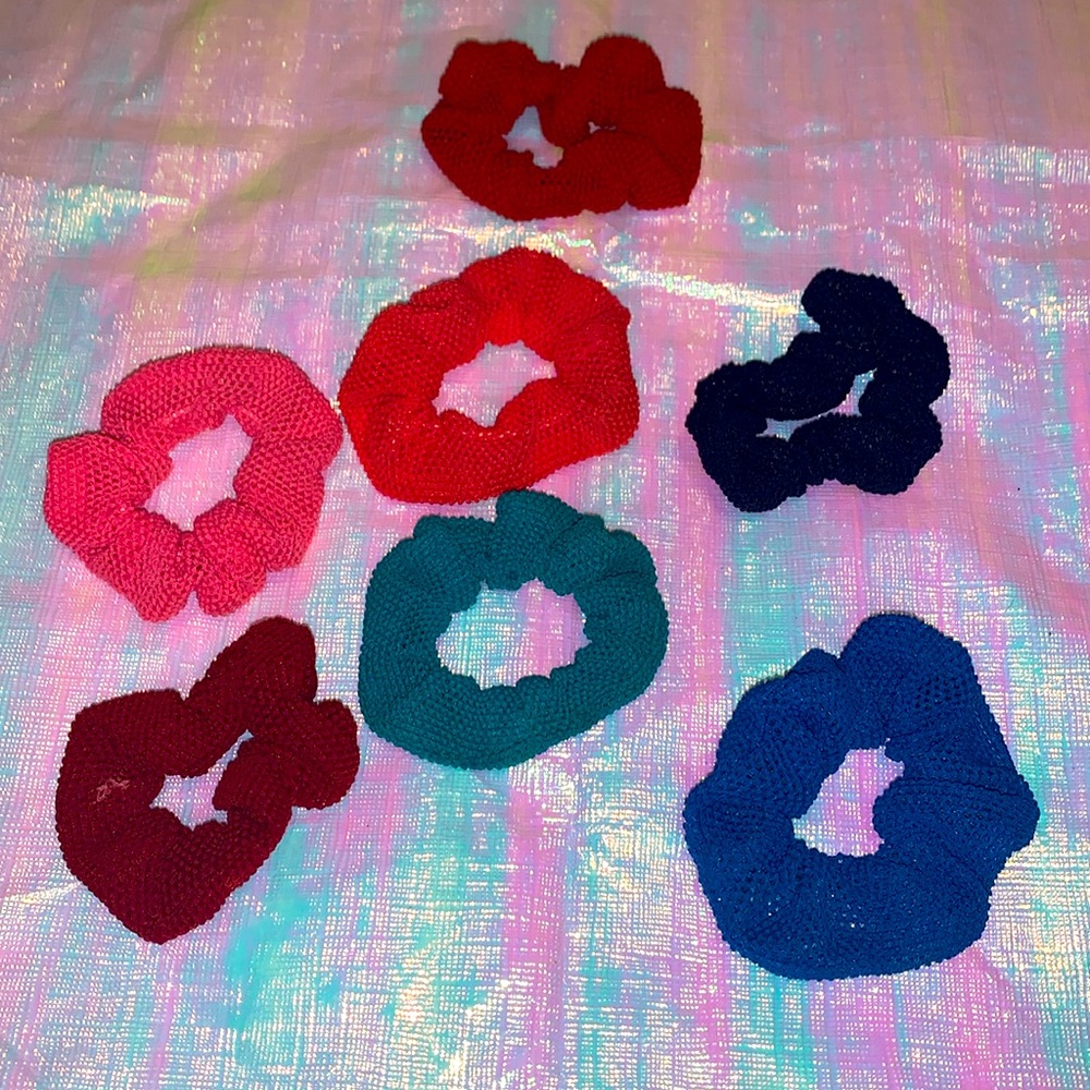 Colorful Sport Hair Scrunchies Set Bundle